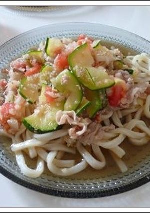 豚肉とズッキーニのおろしうどん☆-レシピのメイン写真