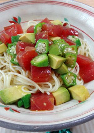 マグロとアボガドの冷製パスタ-レシピのメイン写真