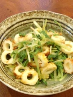 簡単!水菜とちくわのポン酢和え-レシピのメイン写真