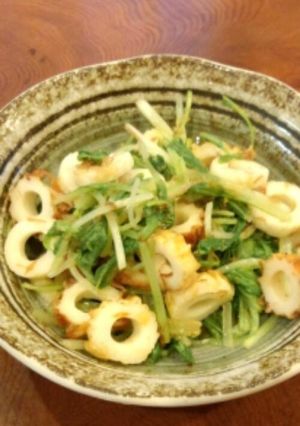 簡単！水菜とちくわのポン酢和え-レシピのメイン写真