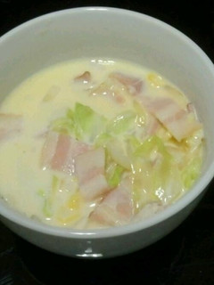 簡単!豆乳とコーンのスープ-レシピのメイン写真