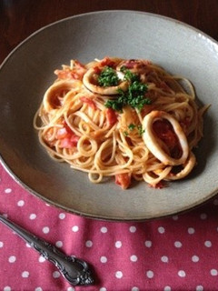 いかとトマトのクリームパスタ-レシピのメイン写真