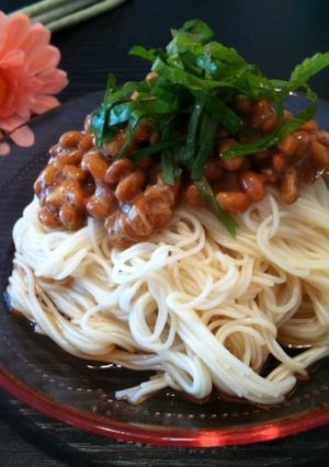 夏の定番、さっぱり納豆そうめん☆-レシピのメイン写真