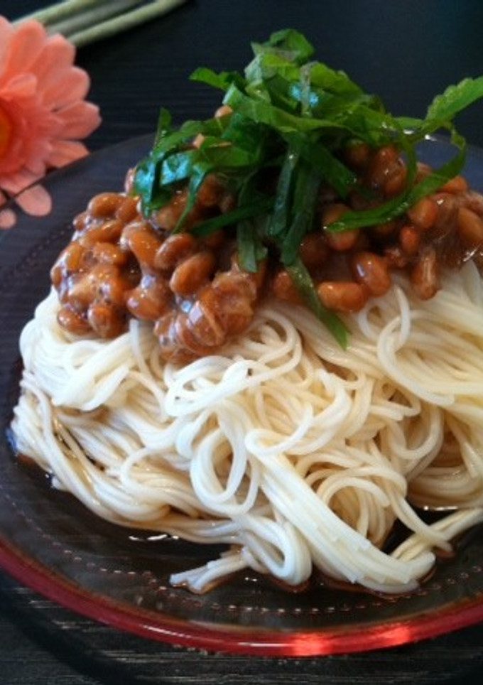 夏の定番、さっぱり納豆そうめん☆-レシピのメイン写真