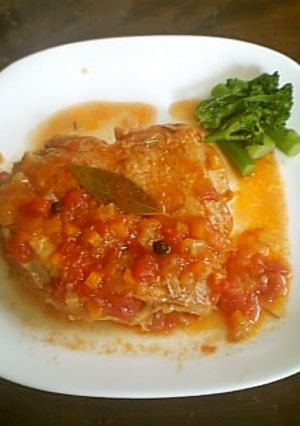 香味野菜たっぷり鶏もも肉のトマト煮込み-レシピのメイン写真