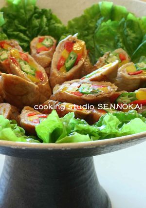 簡単！夏野菜の三色ロール 　-レシピのメイン写真