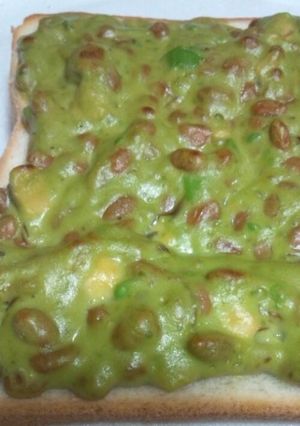 アボｶﾄﾞ納豆トースト-レシピのメイン写真