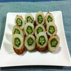 รูปของ お弁当に♪ちくわのオクラ詰め☆