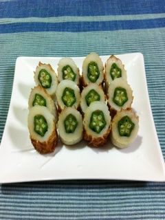 お弁当に♪ちくわのオクラ詰め☆-レシピのメイン写真