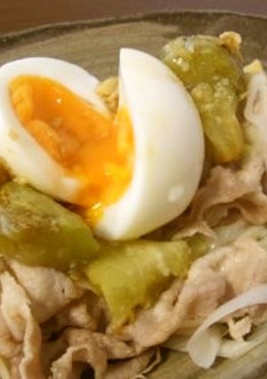 茄子と豚バラの冷そうめん-レシピのメイン写真