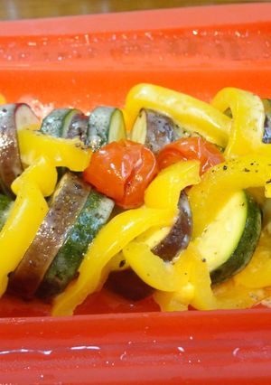 簡単♪ルクエで夏野菜チーズ蒸し♪-レシピのメイン写真