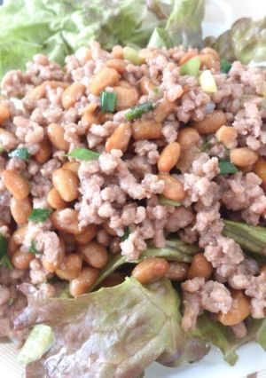 納豆とひき肉の簡単炒め-レシピのメイン写真