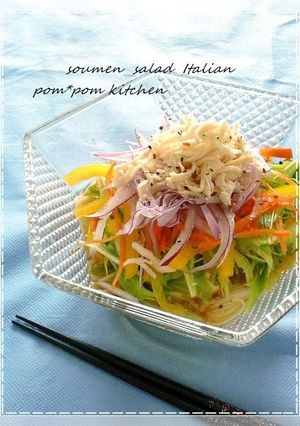 超簡単♪ちょっとスパイシーなサラダ素麺❤-レシピのメイン写真