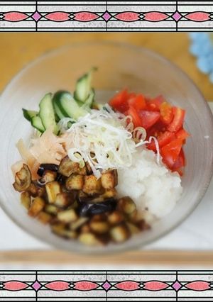 揚げ茄子とトマトおろしうどん-レシピのメイン写真