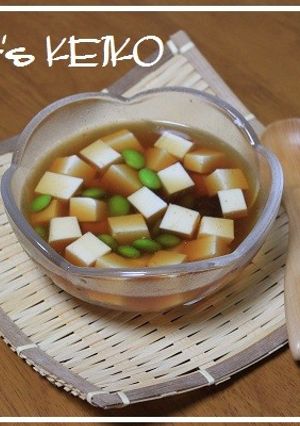 【農家のレシピ】枝豆入り冷やしだしやっこ-レシピのメイン写真