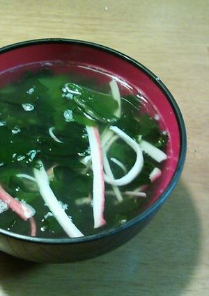 即席☆塩麹とカニカマでわかめスープ♪-レシピのメイン写真