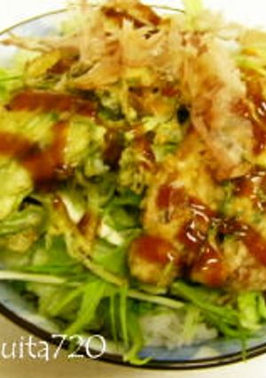 水菜とかつおぶしの節約かき揚げ-レシピのメイン写真
