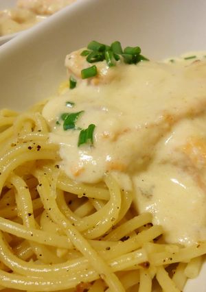 サーモンのクリームソース煮好みのパスタで-レシピのメイン写真