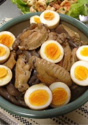手羽先とコンニャクの煮物-レシピのメイン写真