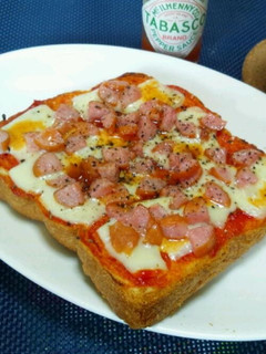 簡単五分!ピザトースト☆朝食にオススメ♪-レシピのメイン写真