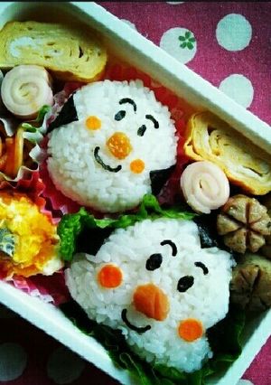 キャラ弁♡　おむすびまん・こむすびまん-レシピのメイン写真