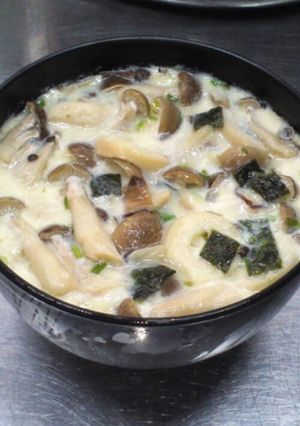 冷え冷え茄子としめじ松茸風茶碗むし-レシピのメイン写真