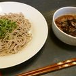 鶏モツのつけ蕎麦
