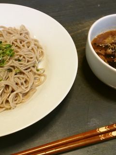鶏モツのつけ蕎麦-レシピのメイン写真