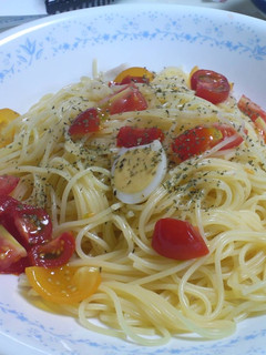 簡単トマトとうずらのピクルスと冷製パスタ-レシピのメイン写真