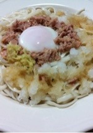温玉のせ ツナおろしぶっかけうどん-レシピのメイン写真