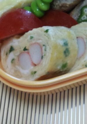 だし巻き玉子～カニカマと万能ねぎ～-レシピのメイン写真
