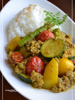 夏野菜のキーマカレー-レシピのメイン写真