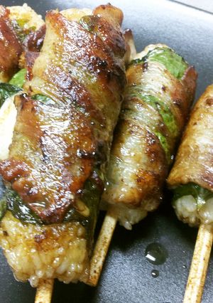 肉巻き棒付きごはん-レシピのメイン写真