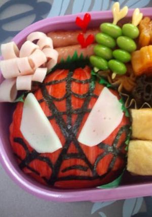 お弁当(#^.^#)スパイダーマン-レシピのメイン写真