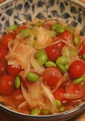 プチトマト＆玉ネギ＆枝豆のマリネ-レシピのメイン写真