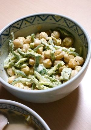 超簡単!ひよこ豆とピーマンのサラダ-レシピのメイン写真