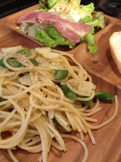 インゲンとイモとツナのバジル風味パスタ-レシピのメイン写真