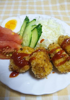 コーンスープの濾カスで作るエコ☆コロッケ-レシピのメイン写真