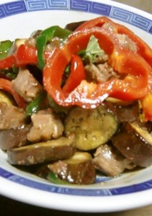 夏野菜と牛こま角切りソテーの、青ジソ混ぜ-レシピのメイン写真