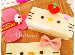 簡単キャラ弁＊キティちゃん♡サンドイッチ-レシピのメイン写真