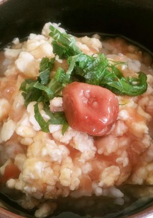 卵と豆腐の小丼（梅干しあんかけ）-レシピのメイン写真