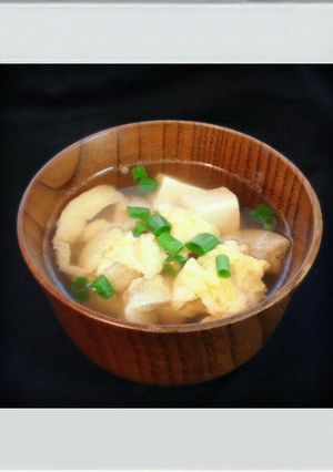 ■糖質制限■豆腐油あげ簡単和風かきたま汁-レシピのメイン写真