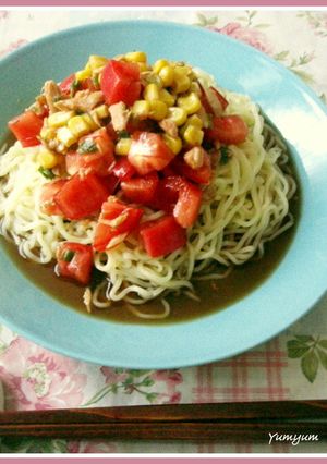 ツナトマコーンの変わり冷し中華-レシピのメイン写真
