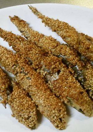 ビタミンたっぷり！めざしのゴマ焼き♪-レシピのメイン写真