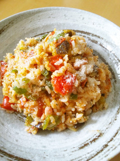 夏野菜を使って♪トマトと茄子の炒飯-レシピのメイン写真