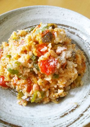 夏野菜を使って♪トマトと茄子の炒飯-レシピのメイン写真