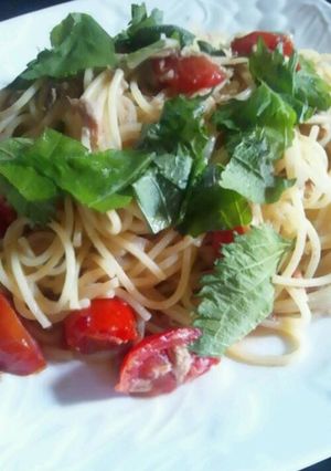 ニンニクきいてるツナトマパスタ-レシピのメイン写真