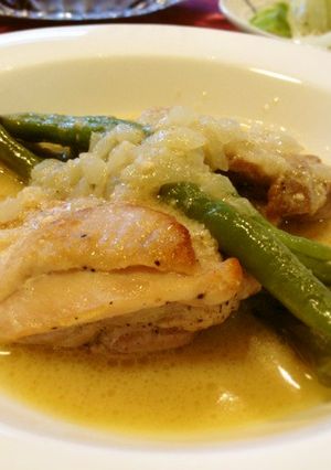 鶏モモとインゲンのマスタード煮-レシピのメイン写真