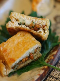 糖質オフ!お揚げの納豆チーズ焼き-レシピのメイン写真