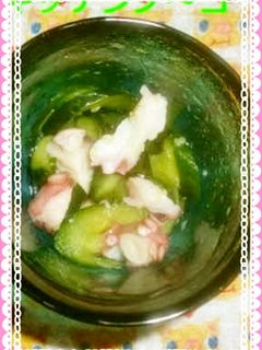 タコ+胡瓜+若布の酢和え-レシピのメイン写真